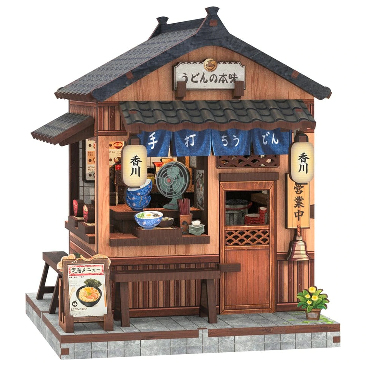 Set model casuta miniatura Kagawa Udon House 11 x 9 cm poza produsului