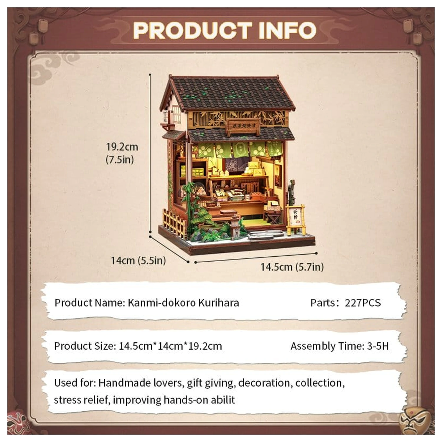 Kit model Casuta Miniatura Kanmi-dokoro Kurihara 19 x 15 cm poza produsului