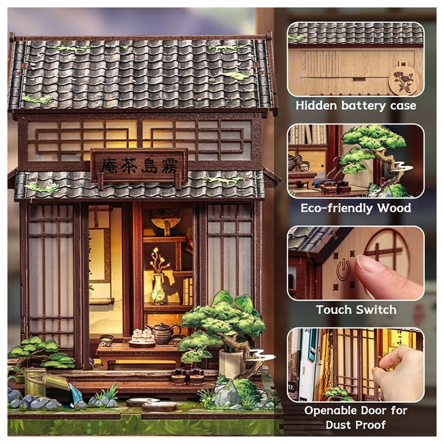 Miniature House Model Kit Kirishima Cha-an 19 x 14 cm poza produsului