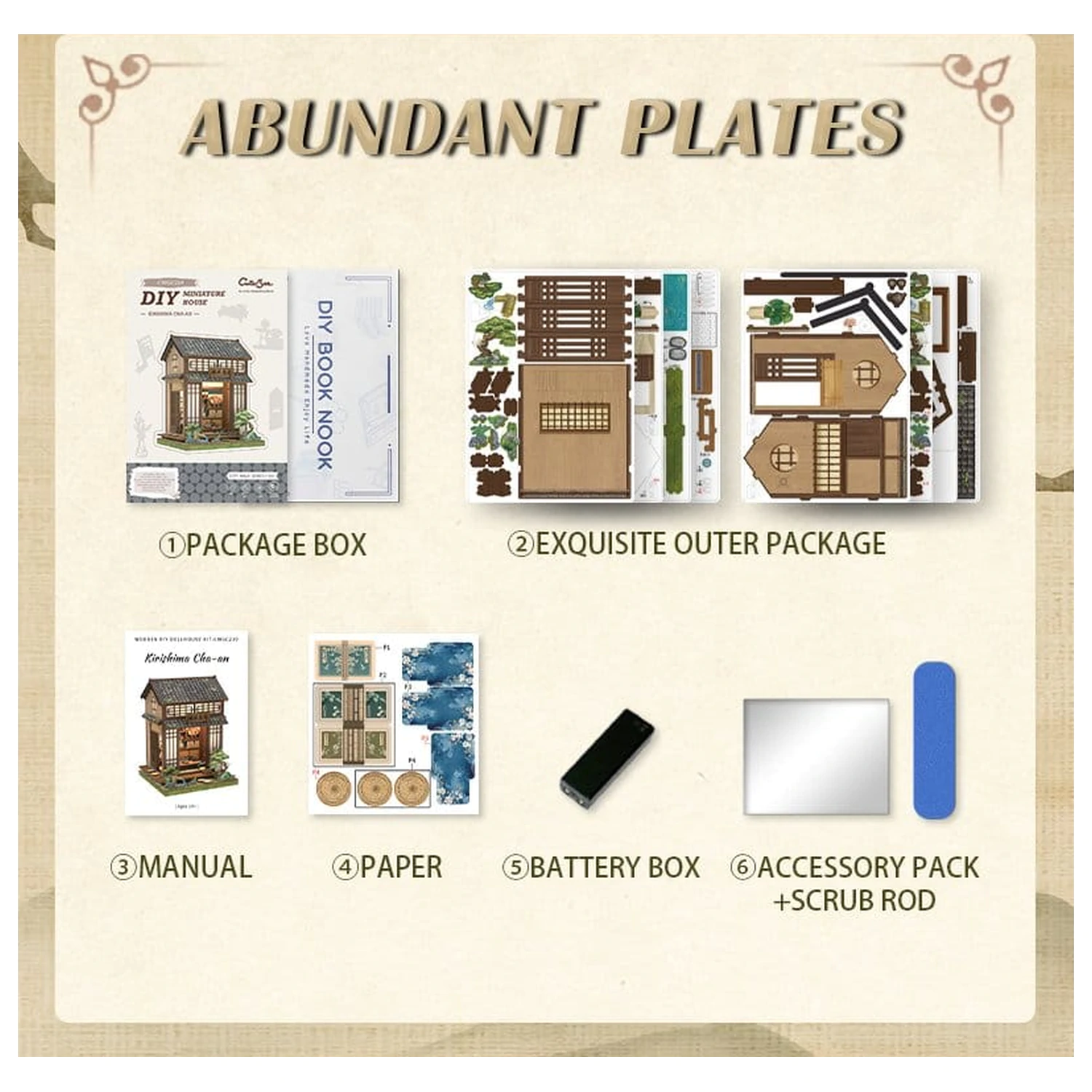 Miniature House Model Kit Kirishima Cha-an 19 x 14 cm poza produsului