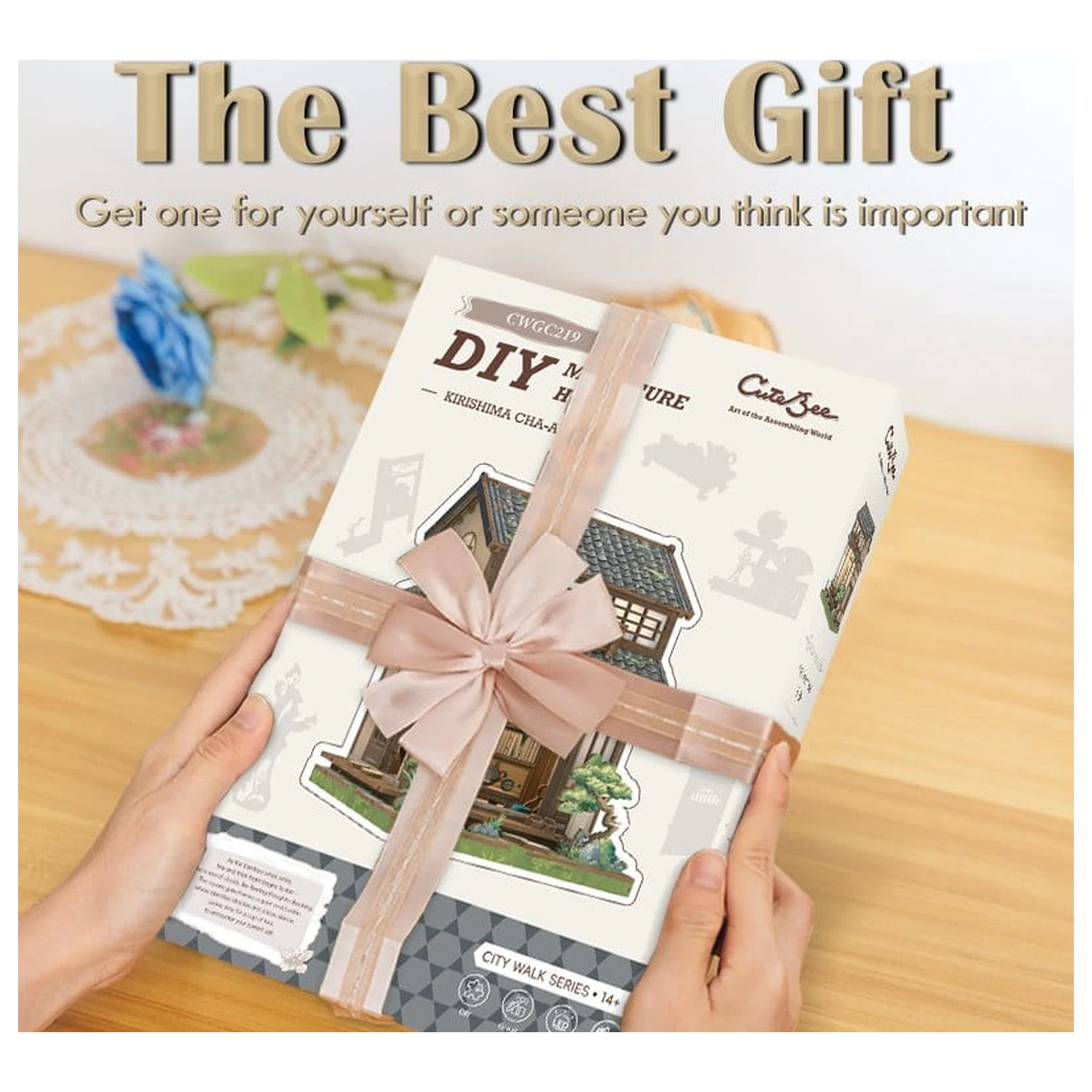 Miniature House Model Kit Kirishima Cha-an 19 x 14 cm poza produsului