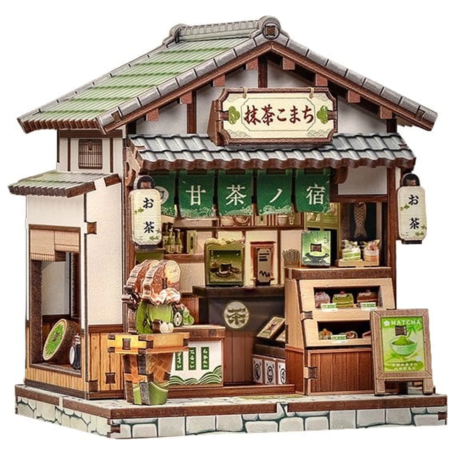 Miniature House Model Kit Kyoto Matcha Cottage 11 x 9 cm poza produsului