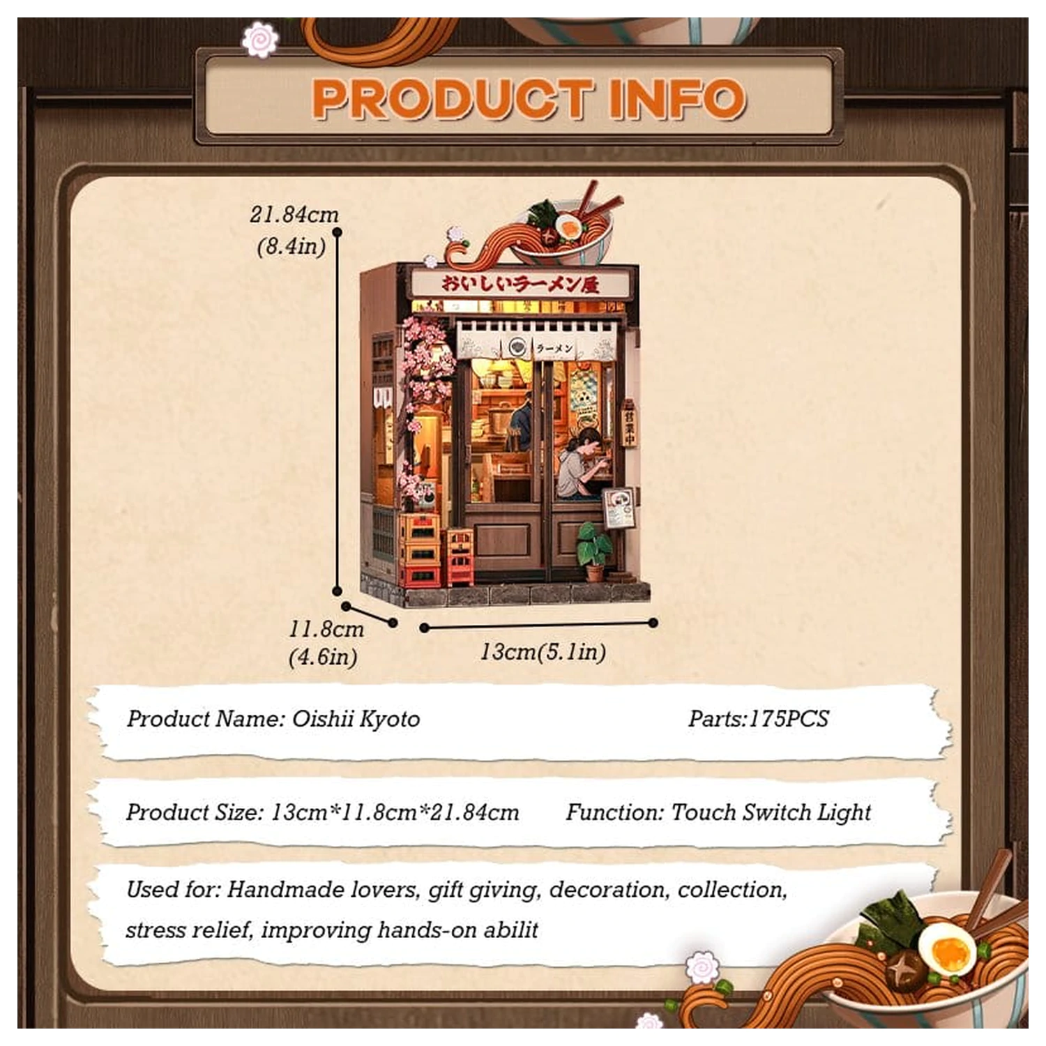 Kit Model Casa Miniatura Oishii Kyoto 22 x 13 cm poza produsului