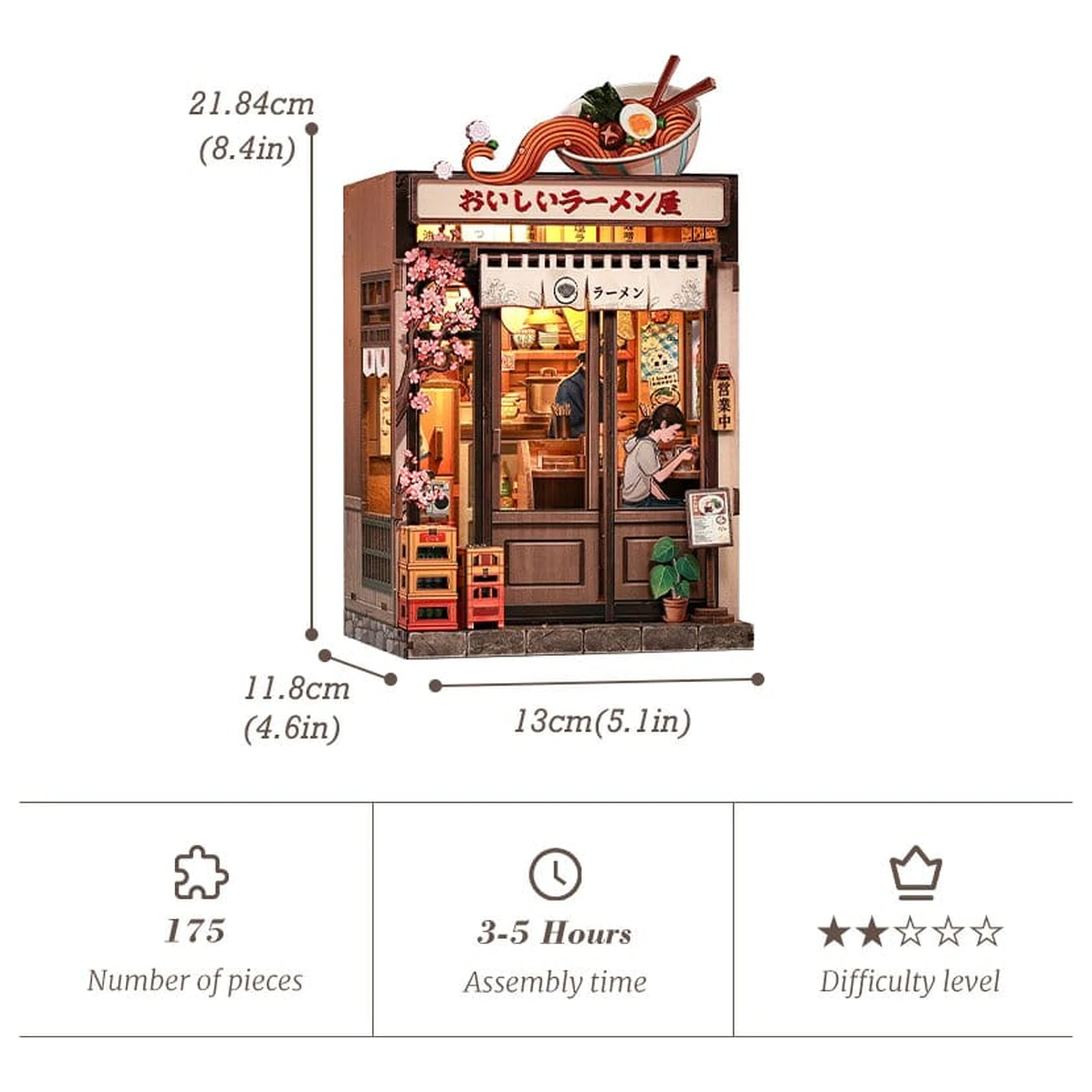 Kit Model Casa Miniatura Oishii Kyoto 22 x 13 cm poza produsului