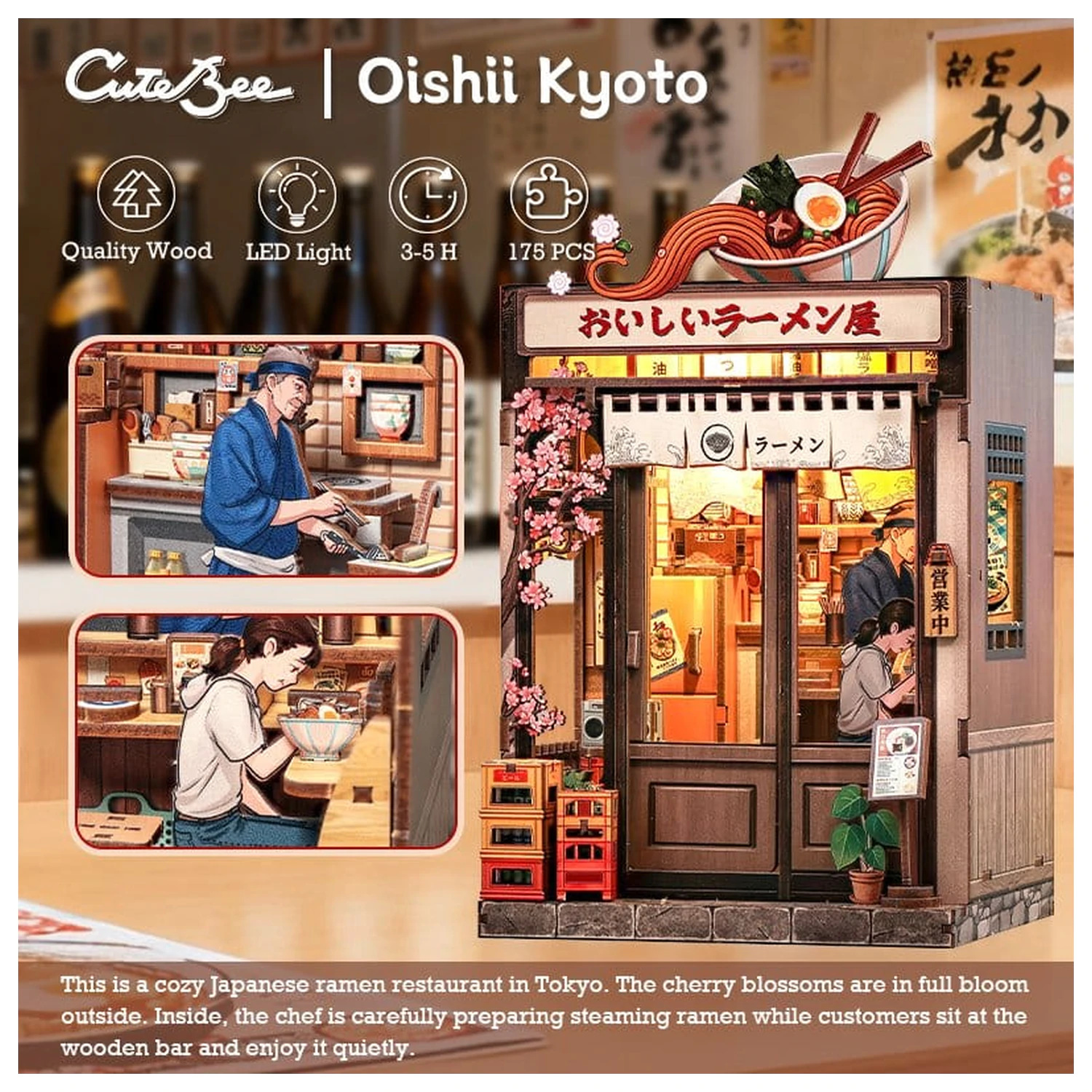 Kit Model Casa Miniatura Oishii Kyoto 22 x 13 cm poza produsului