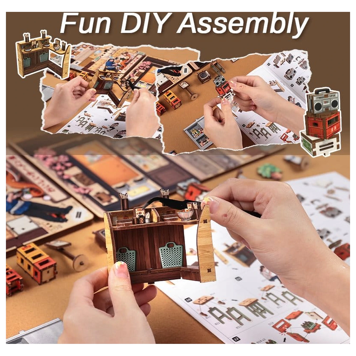 Kit Model Casa Miniatura Oishii Kyoto 22 x 13 cm poza produsului