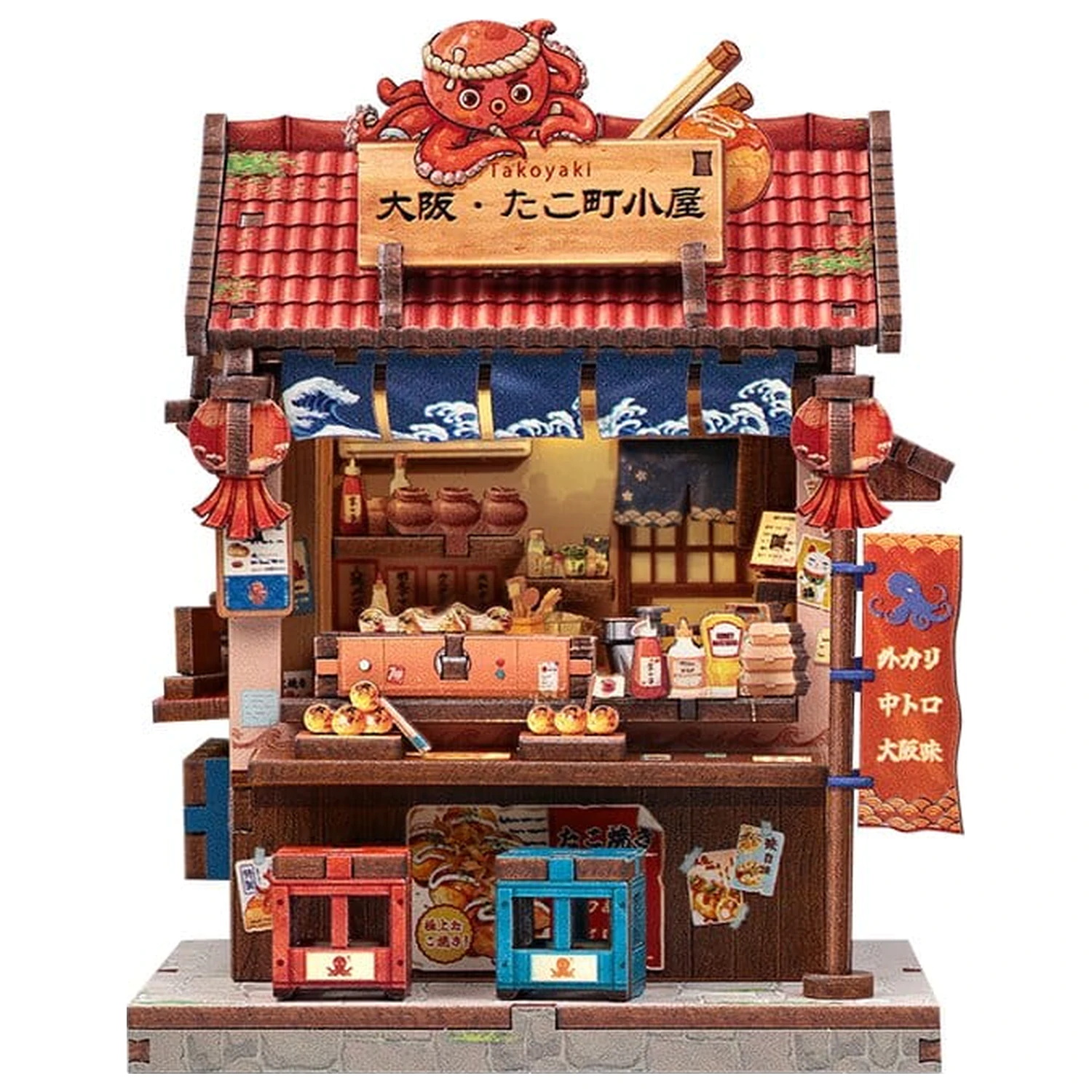 Miniature House Model Kit Osaka Takoyaki 12 x 9 cm poza produsului
