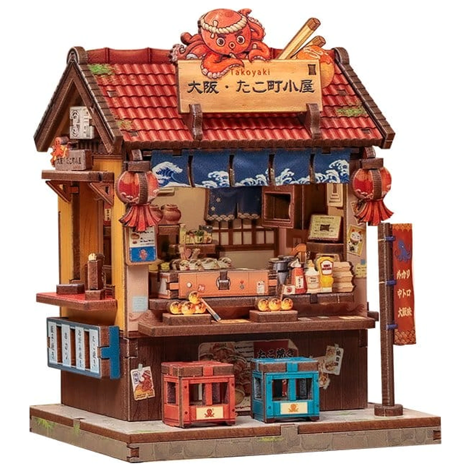 Miniature House Model Kit Osaka Takoyaki 12 x 9 cm poza produsului