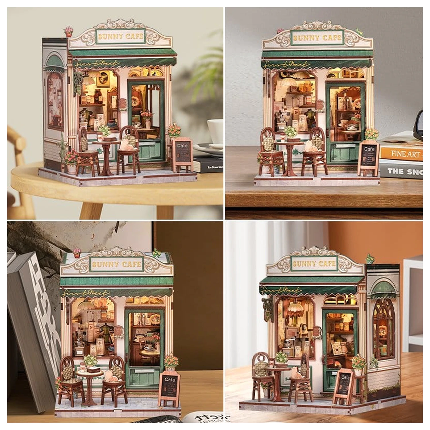 Set de model casuta miniaturala Sunny Cafe 20 x 16 cm poza produsului