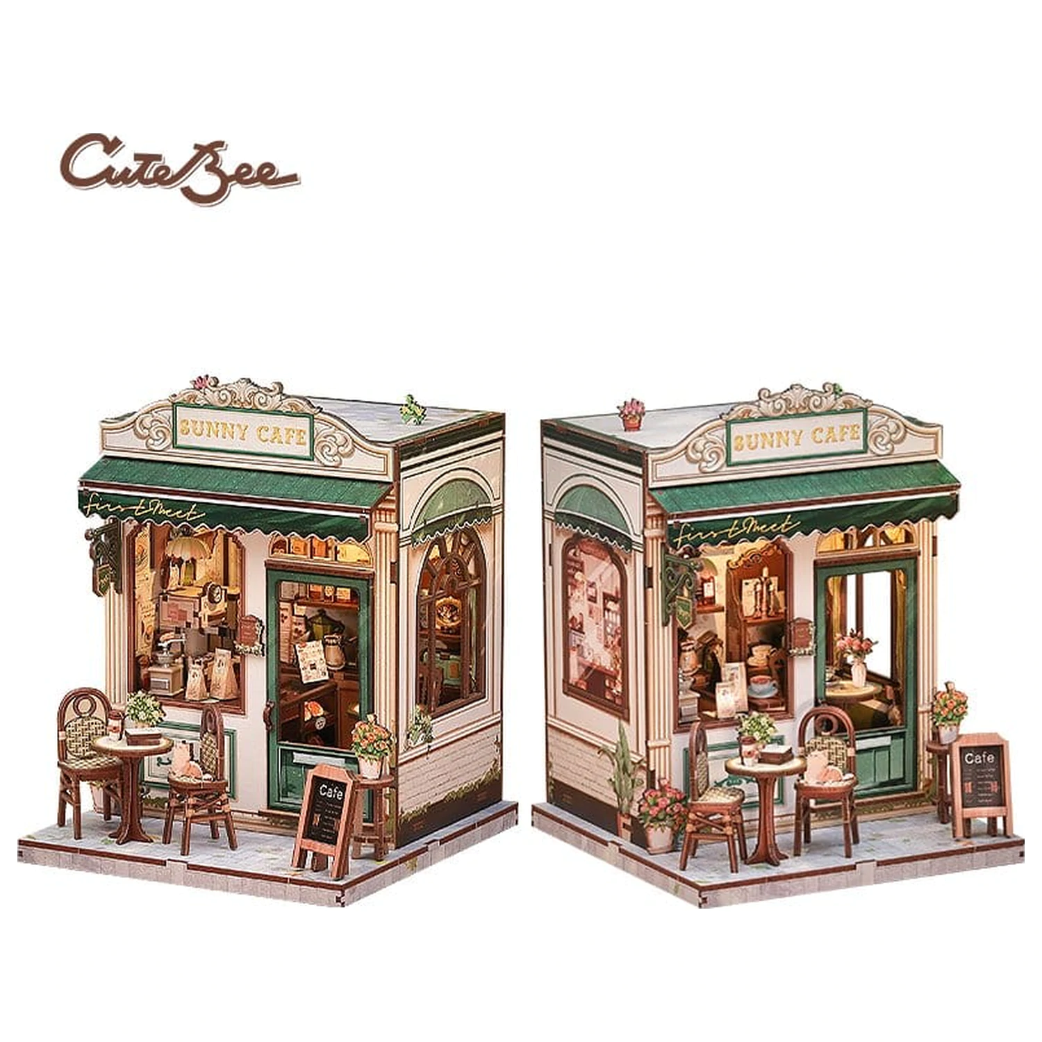 Set de model casuta miniaturala Sunny Cafe 20 x 16 cm poza produsului