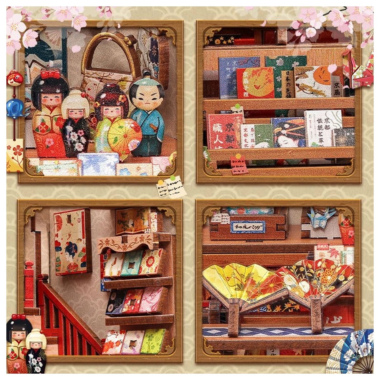 Set Model Casa Miniatura Tsukino Eogi-dou 19 x 14 cm poza produsului