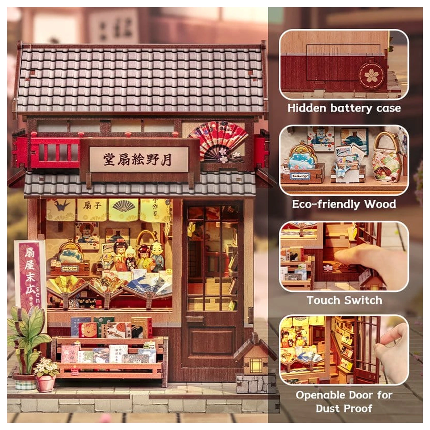 Set Model Casa Miniatura Tsukino Eogi-dou 19 x 14 cm poza produsului