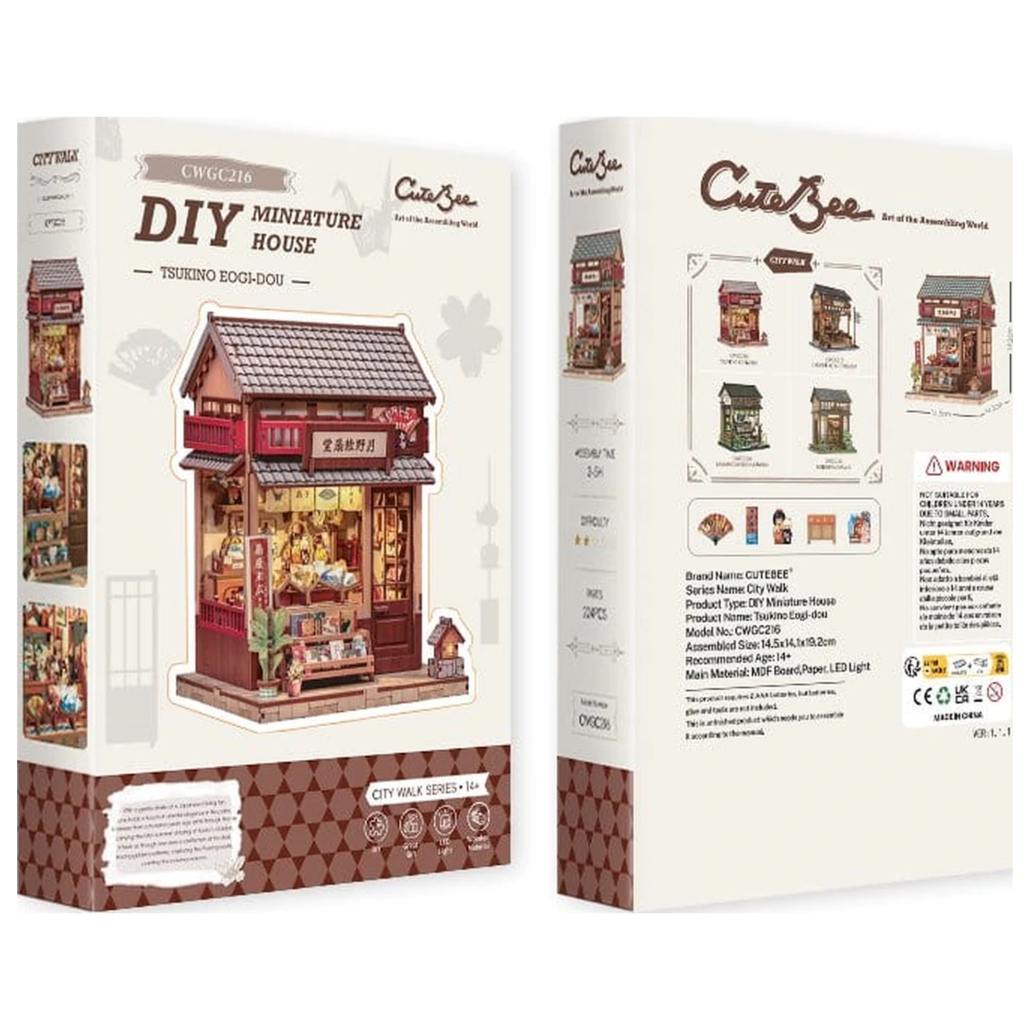 Set Model Casa Miniatura Tsukino Eogi-dou 19 x 14 cm poza produsului