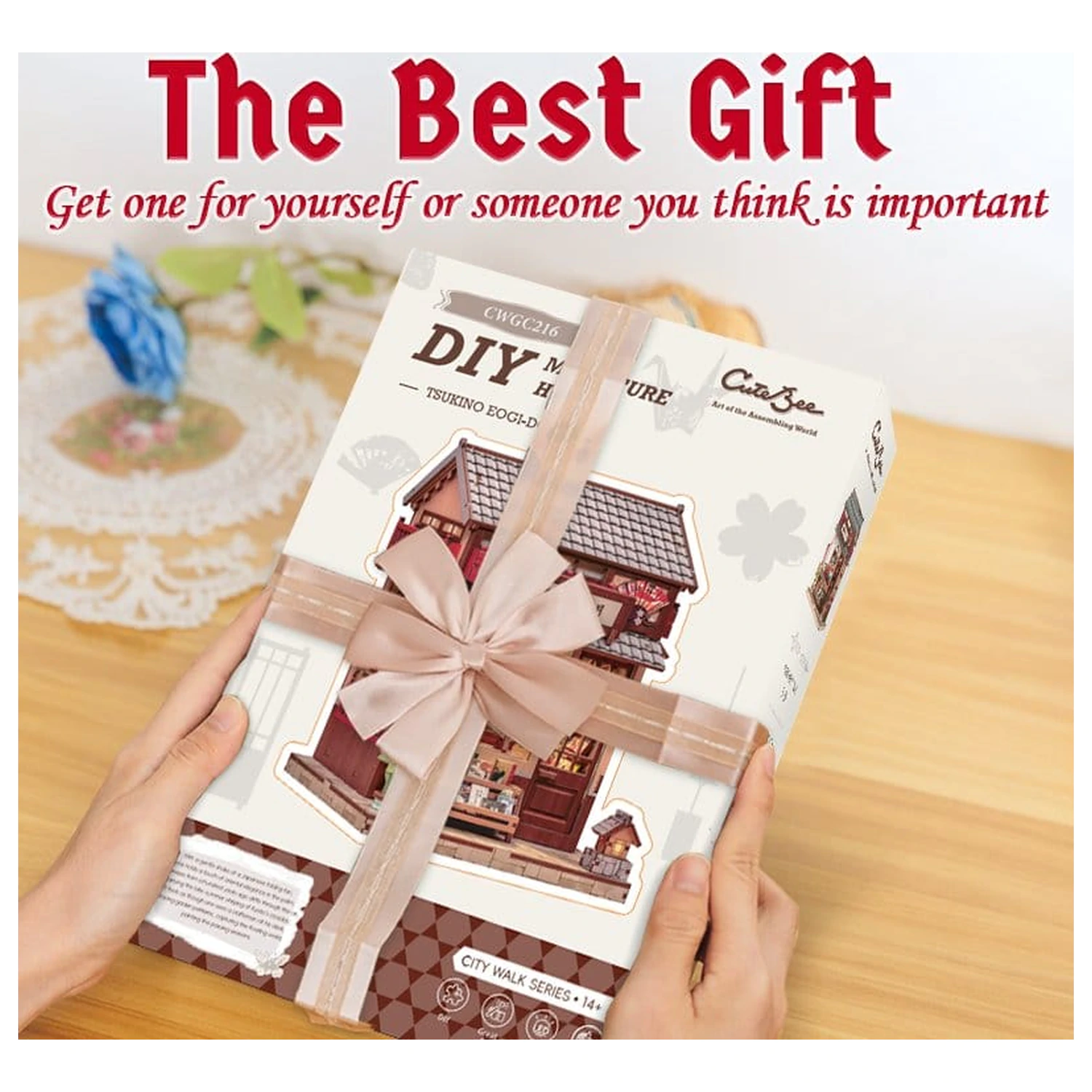 Set Model Casa Miniatura Tsukino Eogi-dou 19 x 14 cm poza produsului