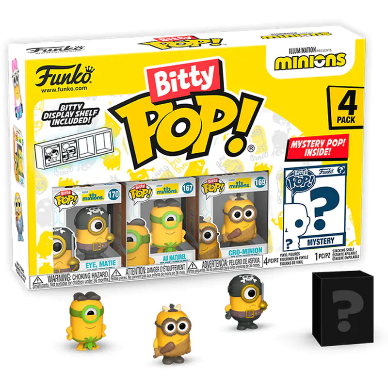 Minions Bitty POP! Figurina Vinil Set 4 Bucăți Eye Matie 2,5 cm poza produsului