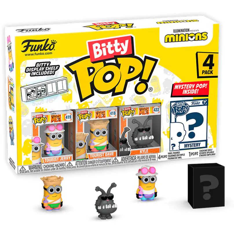 Minions Bitty Figurina Funko POP! Vinyl Set de 4 Tânărul Gru 2,5 cm poza produsului