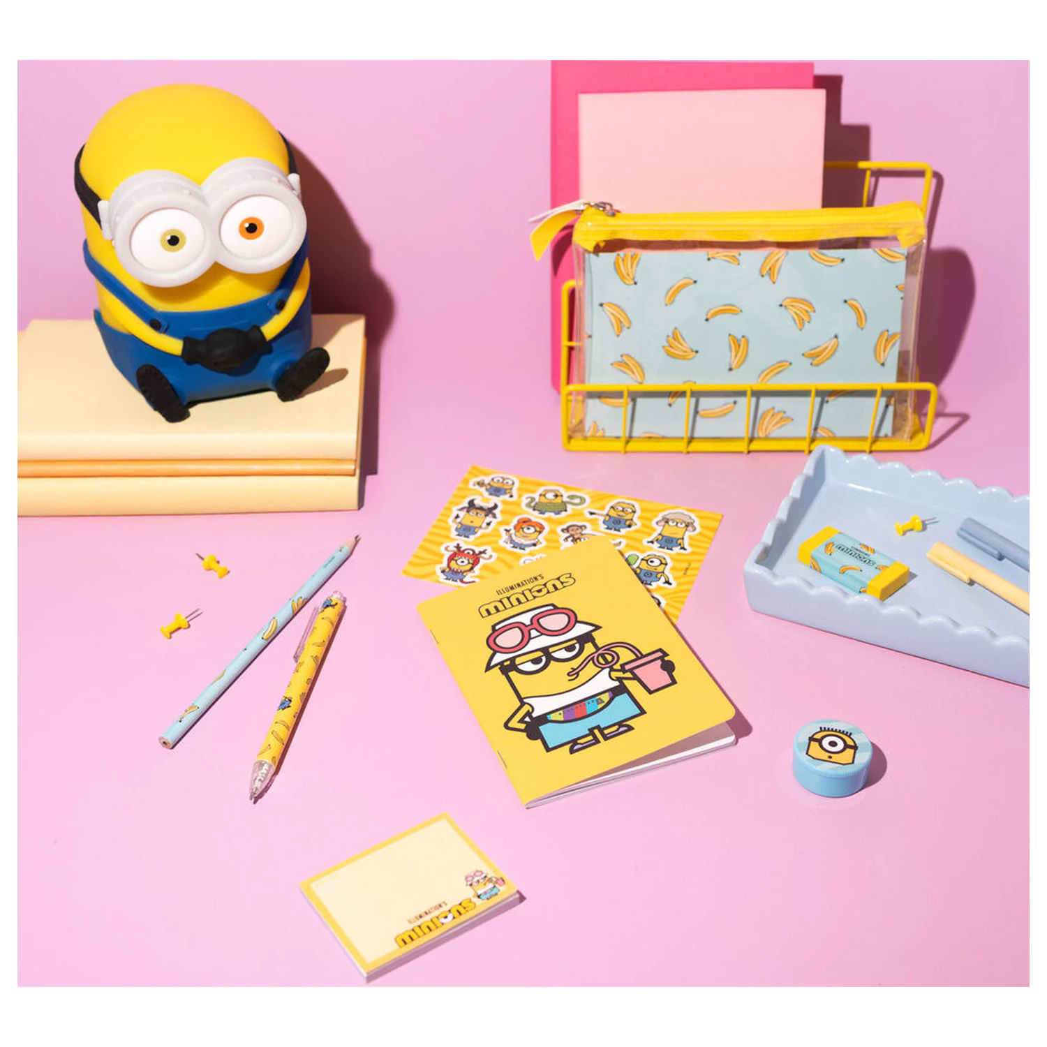 Minions set de papetarie poza produsului