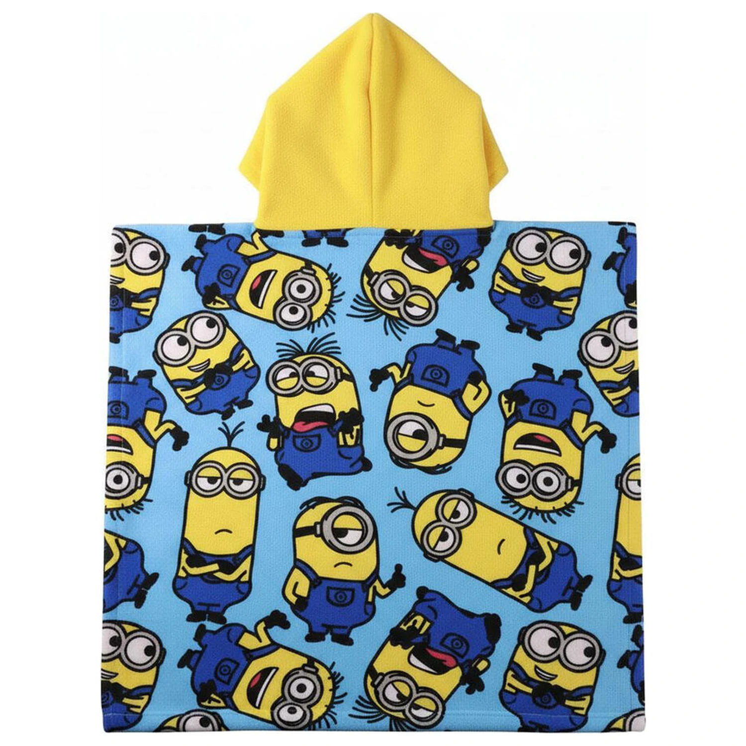 Minions prosop de plaja tip poncho din microfibra poza produsului