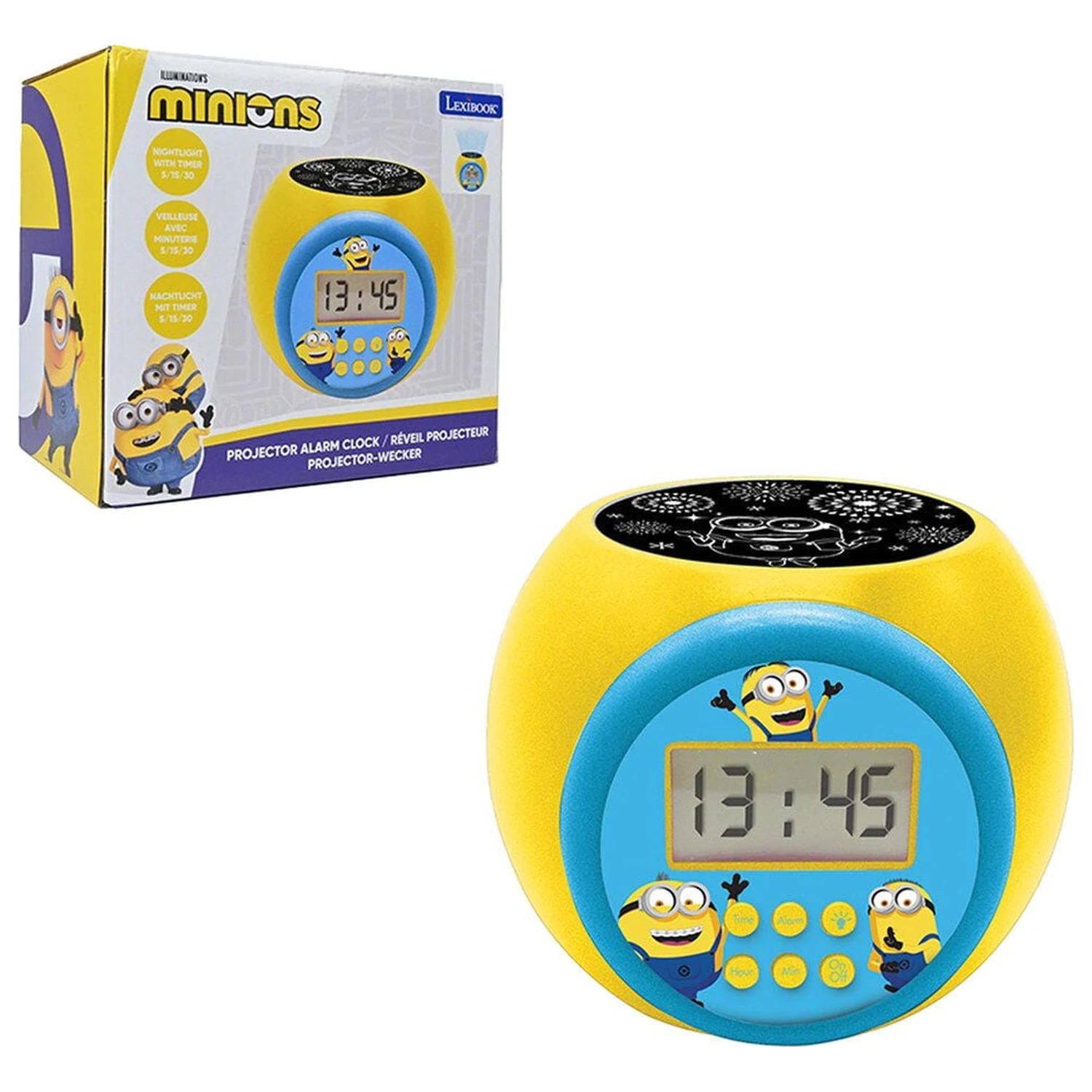 Ceas desteptator cu proiector Minions poza produsului
