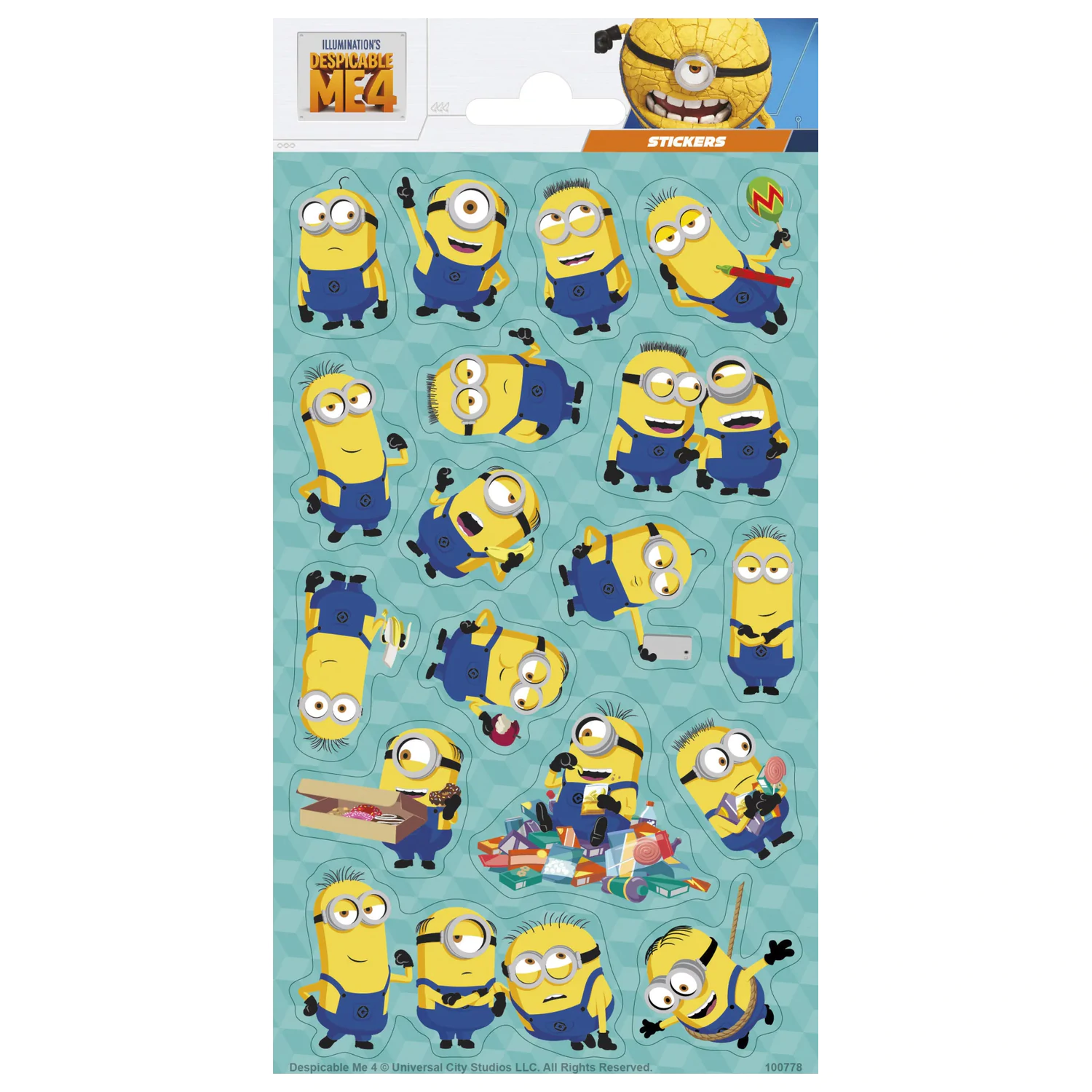 Minions Crazy Glitter Sticker poza produsului