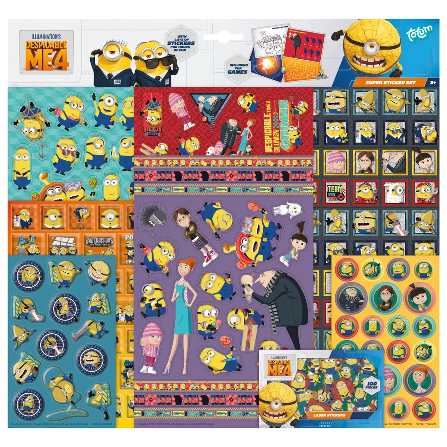 Minions Set Super Autocolante cu Jucărie poza produsului