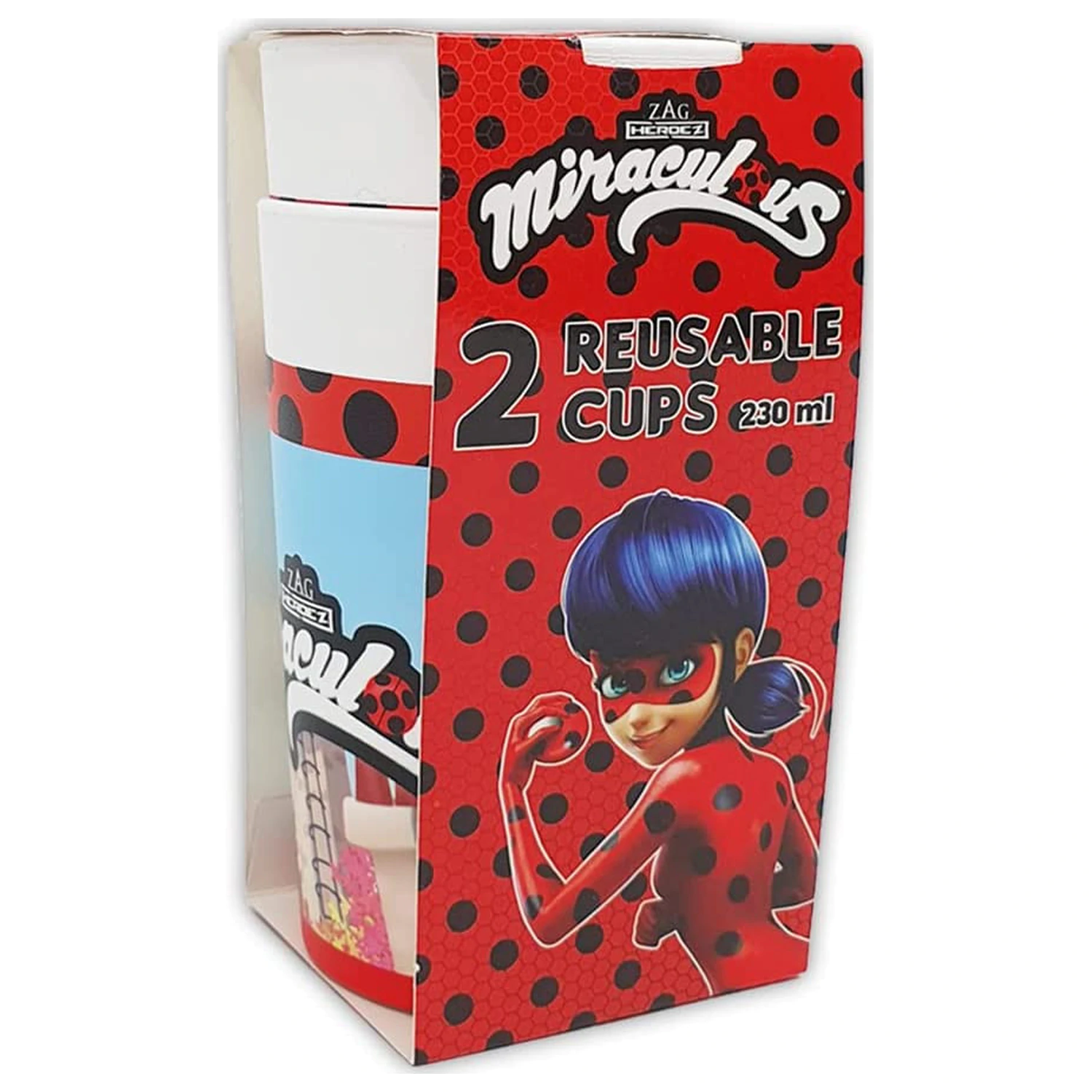 Miraculous Hero set pahar plastic 2 piese 230 ml poza produsului