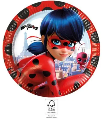 Miraculous Ladybug, Tales of Ladybug & Cat Noir Farfurii de hârtie 8 buc 23 cm FSC poza produsului