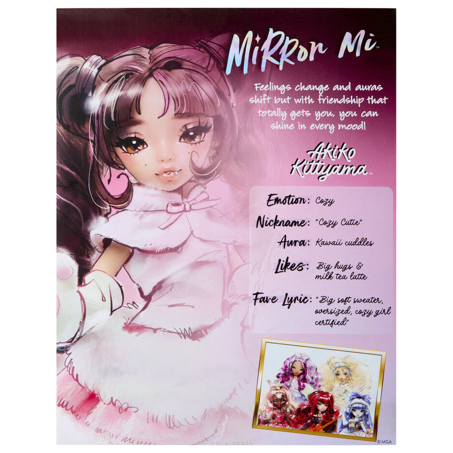 Oglinda Mi Akiko Kittyama Cozy papusa 26cm poza produsului
