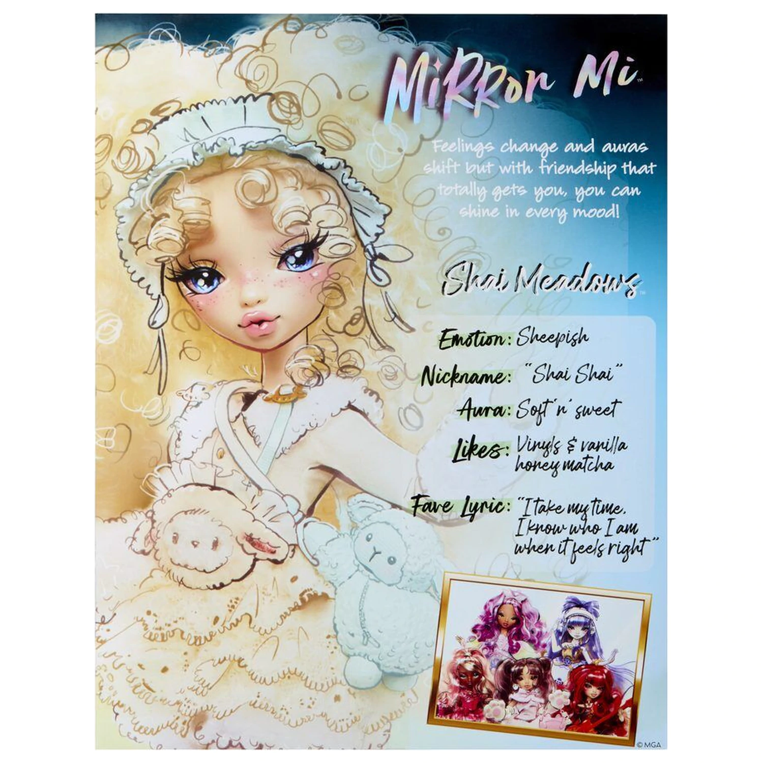 Oglinda Mi Shai Meadows Sheepish doll 26cm poza produsului