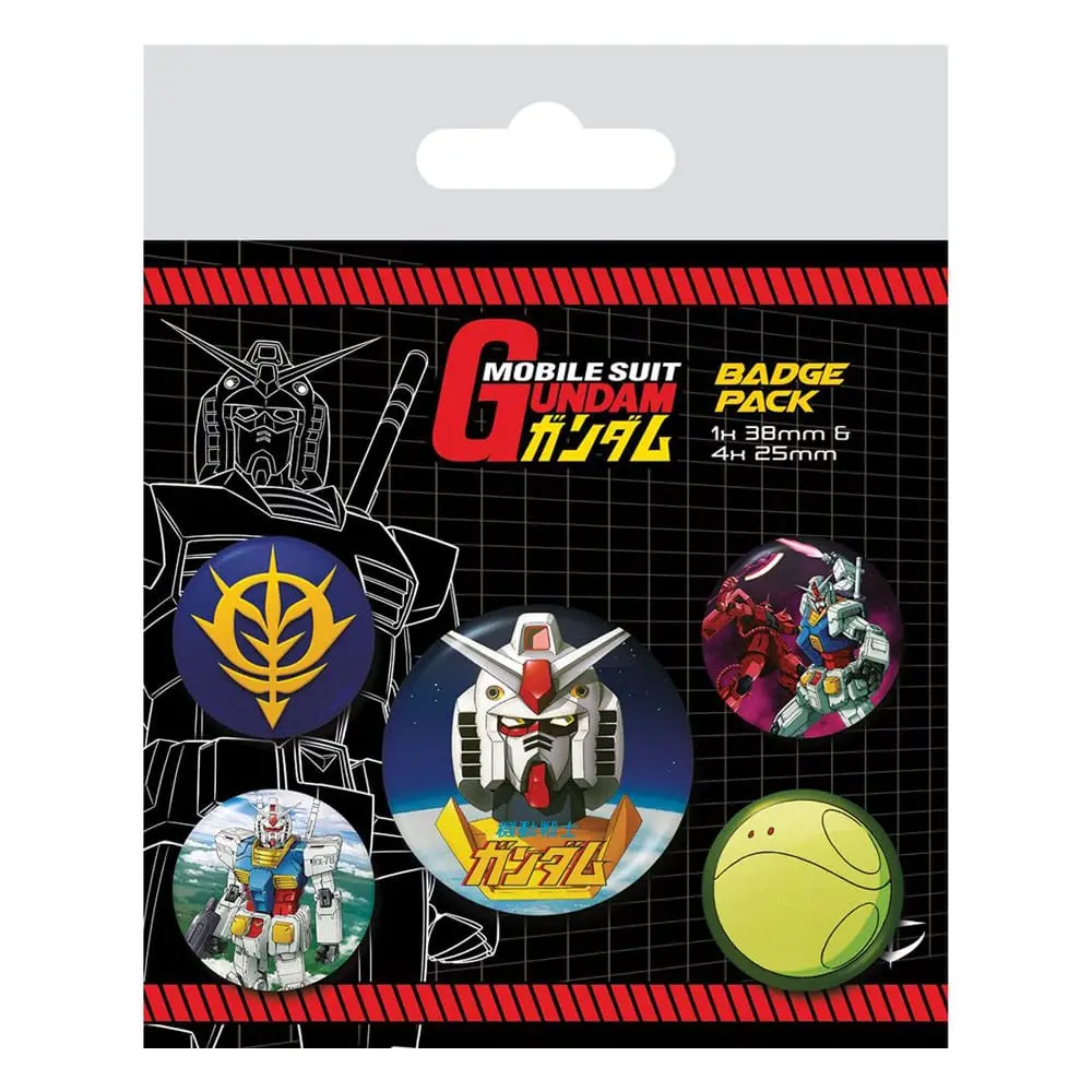 Set de 5 nasturi pin-back Mobile Suit Gundam Intergalactic poza produsului