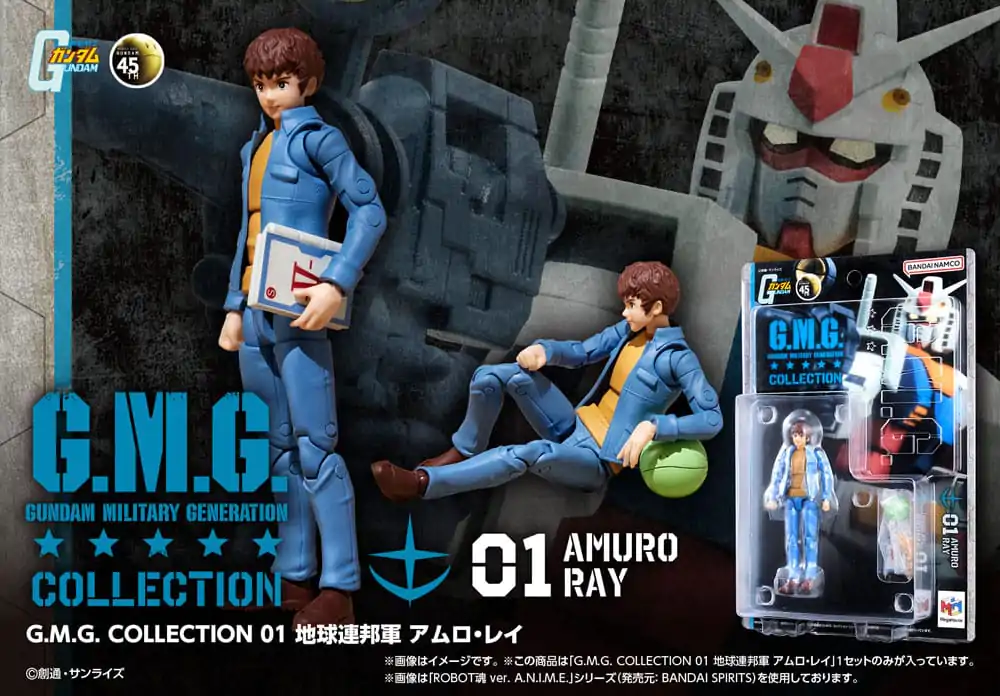 Mobile Suit Gundam G.M.G. Collection 01 figurină de acțiune Earth Federation Amuro Ray 10 cm poza produsului