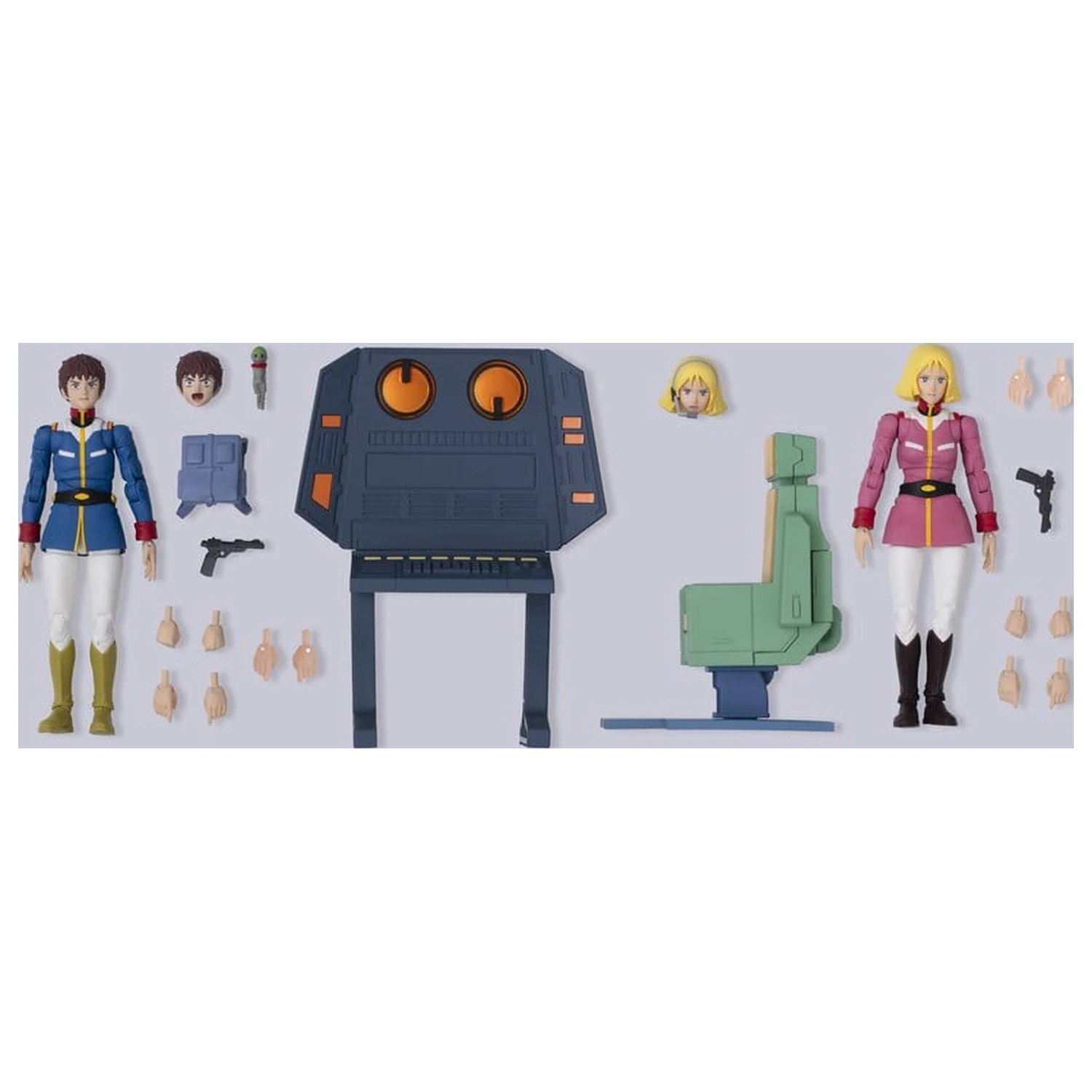 Mobile Suit Gundam G.M.G. Collection EX Diorama White Base Bridge Radio Operator Desk Set 10 cm (cu cadou) poza produsului
