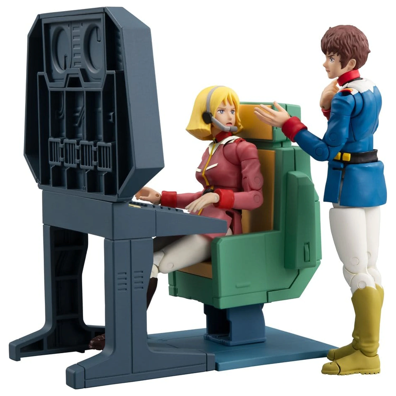 Mobile Suit Gundam G.M.G. Collection EX Diorama White Base Bridge Radio Operator Desk Set 10 cm (cu cadou) poza produsului