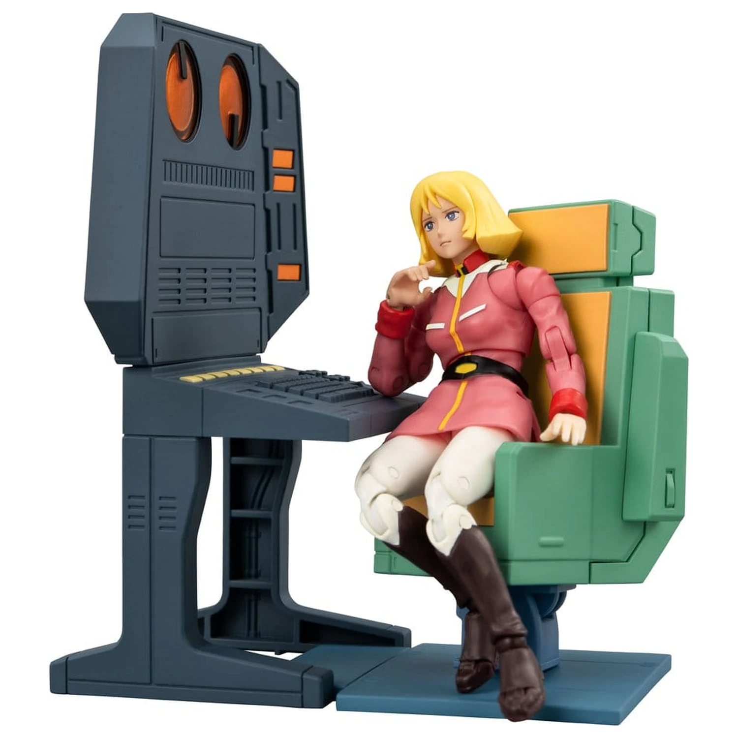Mobile Suit Gundam G.M.G. Collection EX Diorama White Base Bridge Radio Operator Desk Set 10 cm (cu cadou) poza produsului