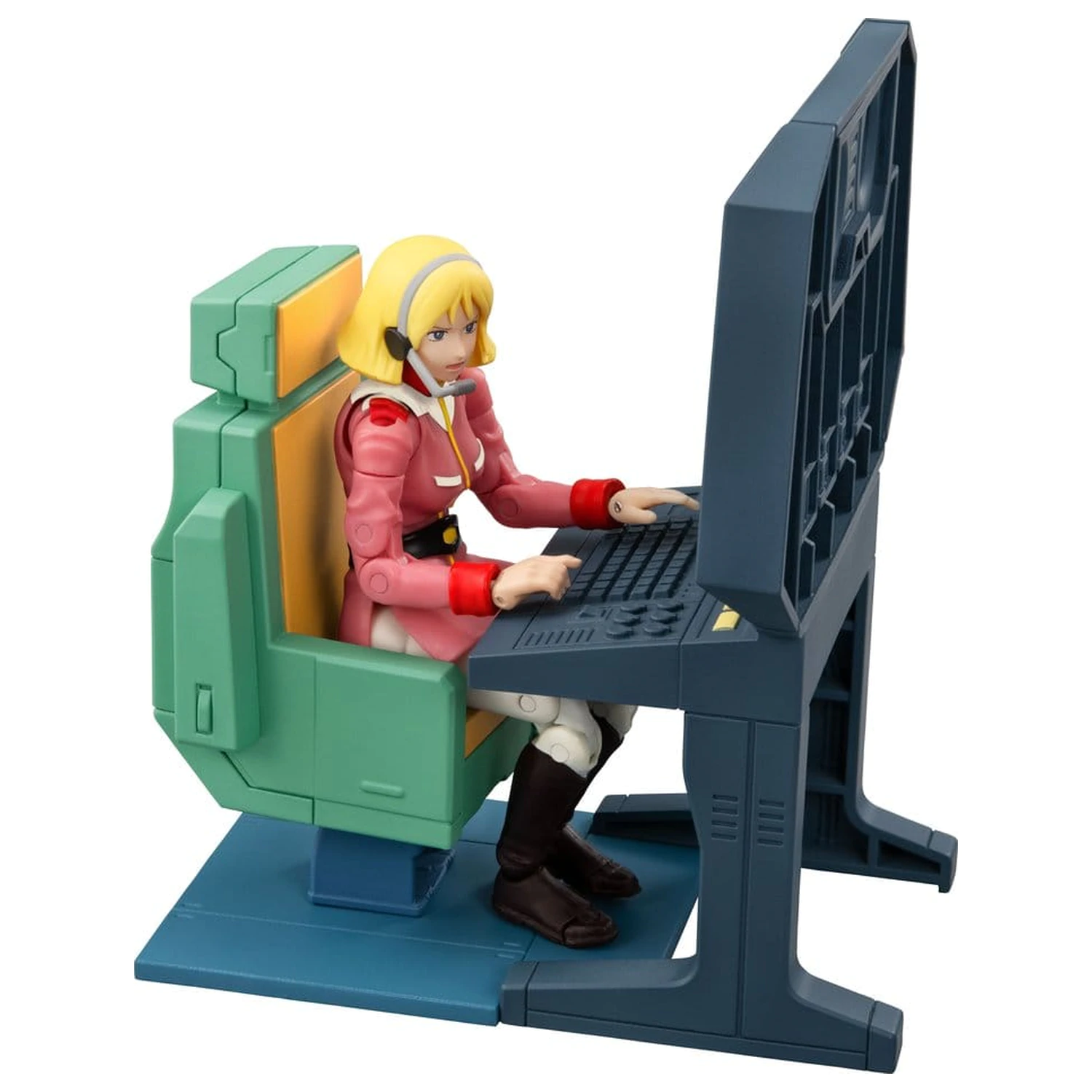 Mobile Suit Gundam G.M.G. Collection EX Diorama White Base Bridge Radio Operator Desk Set 10 cm (cu cadou) poza produsului