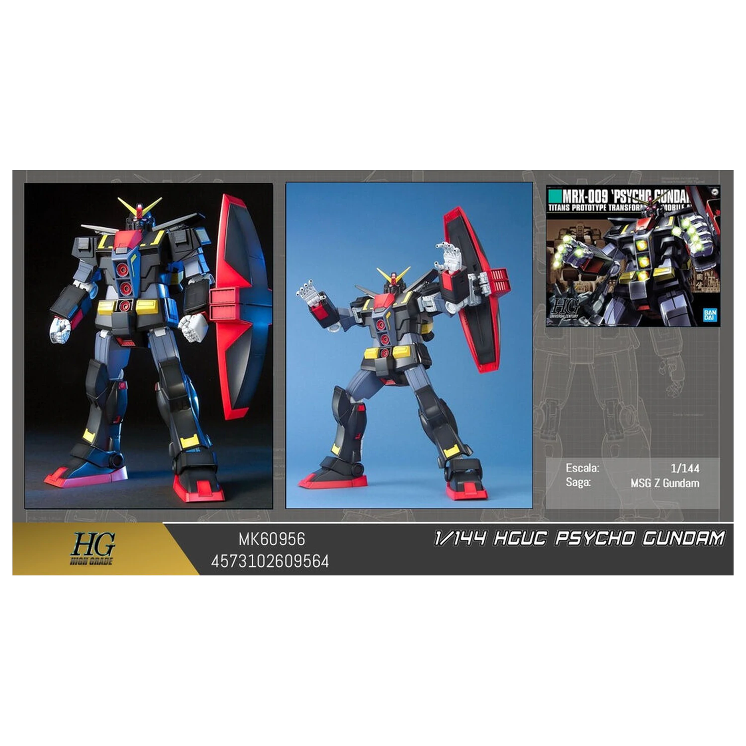 Mobile Suit Gundam Psycho HGUC set de model 1/144 figurina poza produsului