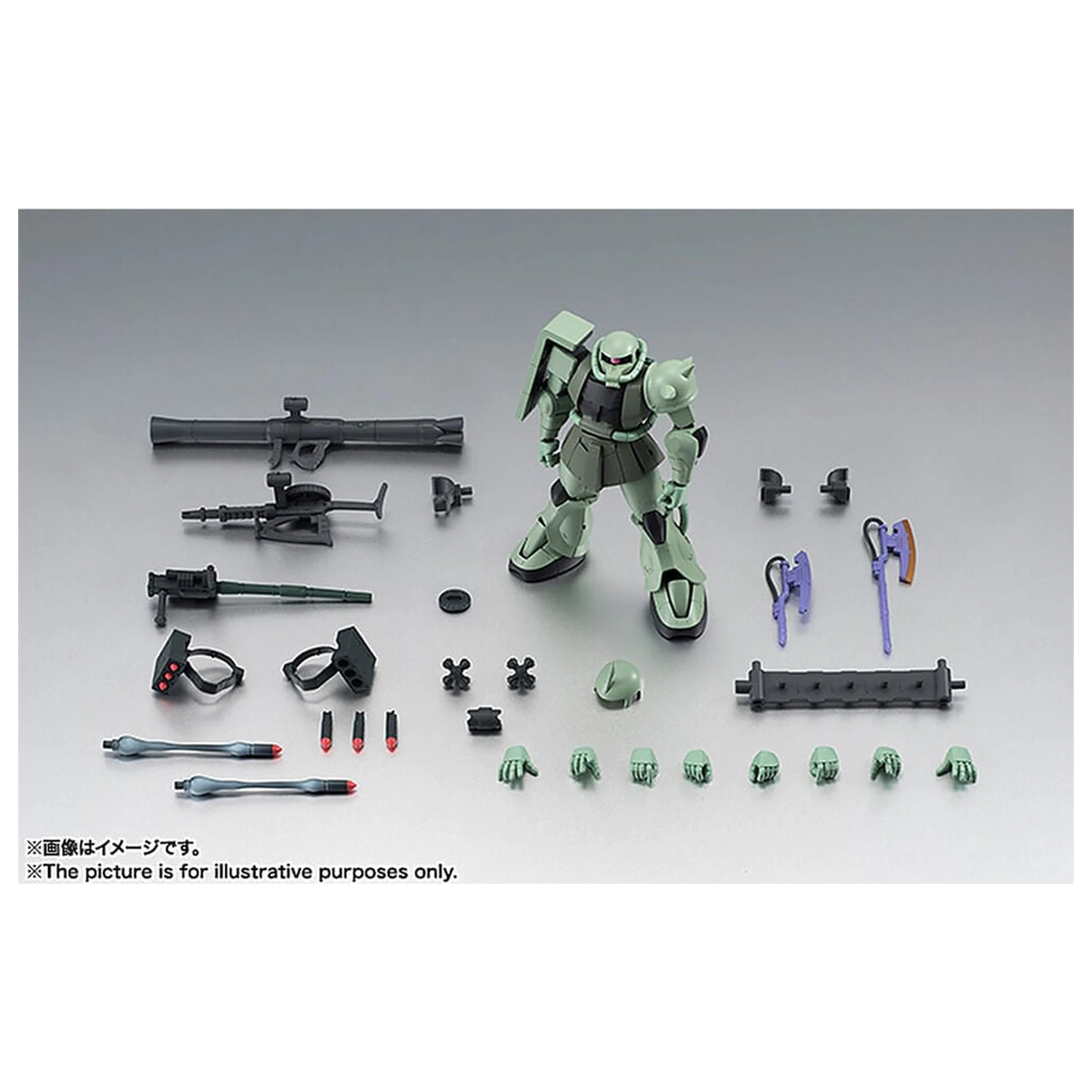 Figurina Mobile Suit Gundam Robot Spirits MS 06 Zaku ver ANIME Reissue 12,5 cm poza produsului
