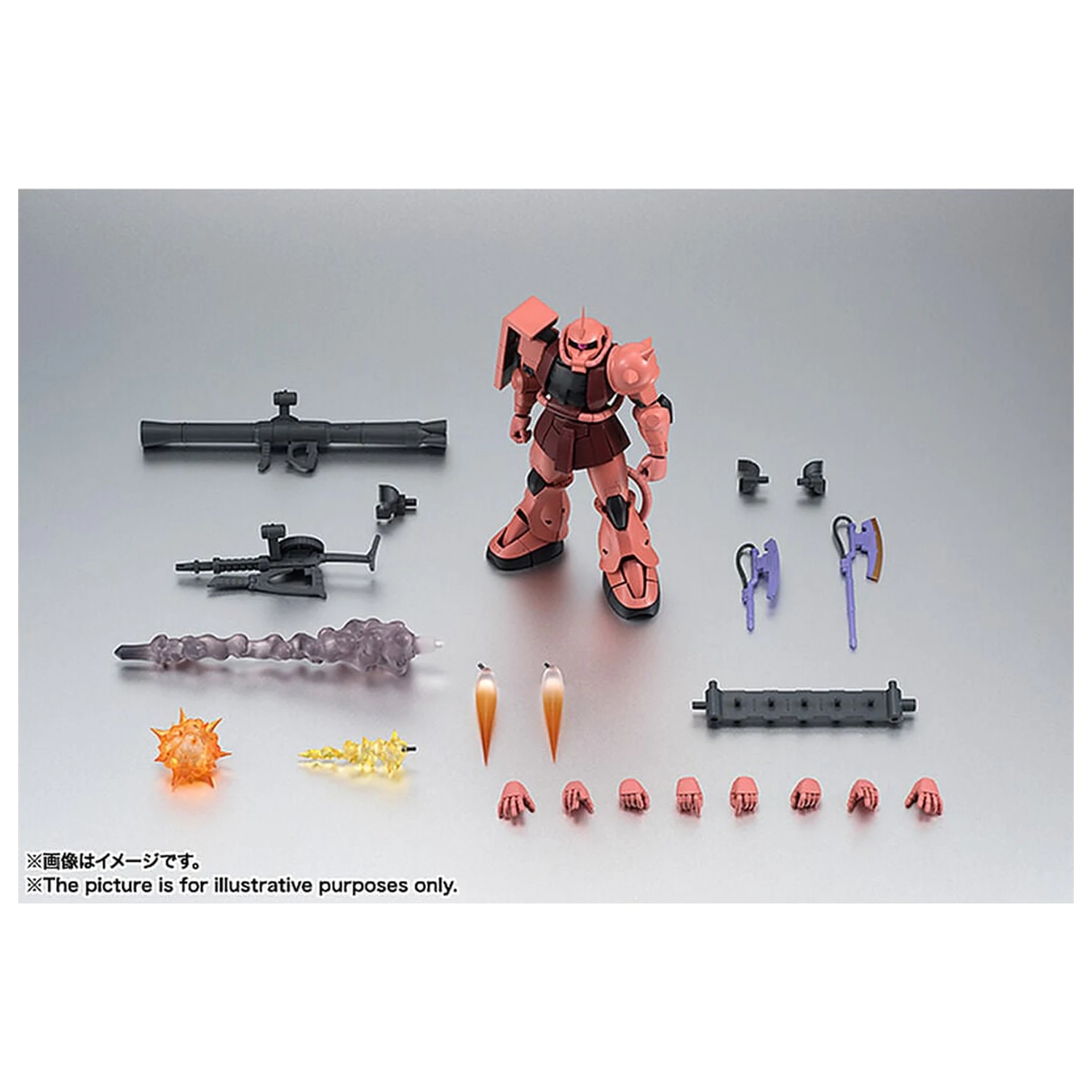 Figurina Mobile Suit Gundam Robot Spirits MS 06S Chars Zaku ver ANIME Reissue 12,5 cm poza produsului