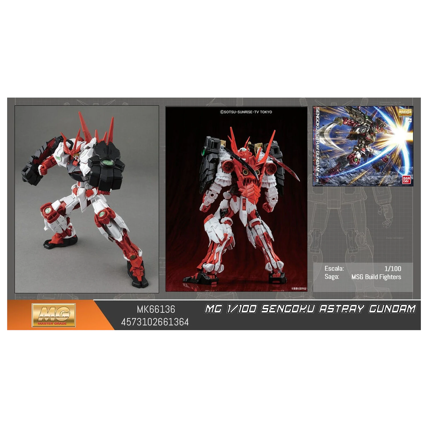 Mobile Suit Gundam Sengoku Astray MG figurina kit de model 1/100 poza produsului