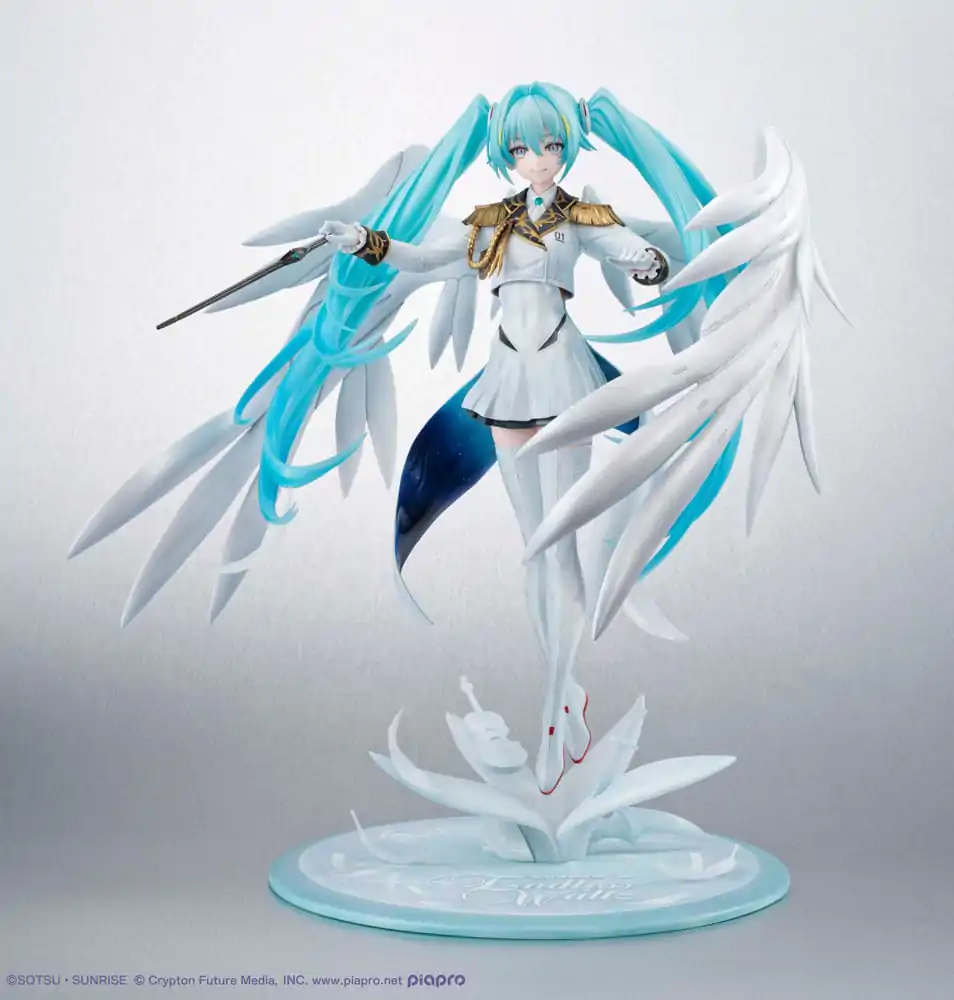 Mobile Suit Gundam x Hatsune Miku Lucrea statueta PVC Hatsune Miku x Wing Gundam Zero EW 45th Anniversary 27 cm poza produsului