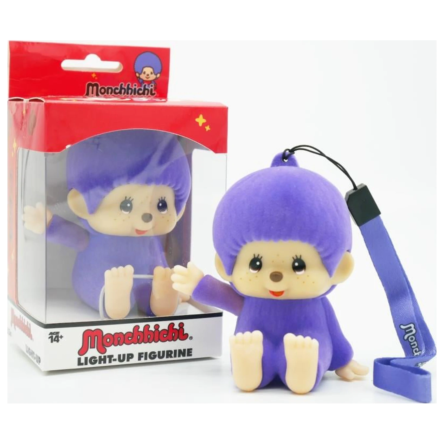 Monchhichi LED Light-Up Lila Figurina poza produsului