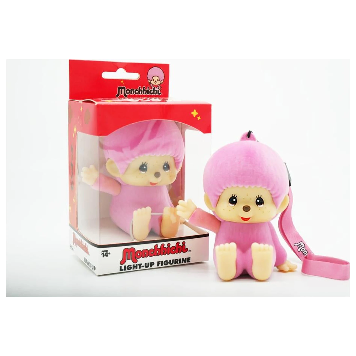 Monchhichi LED Light-Up Pink Figura 9cm poza produsului