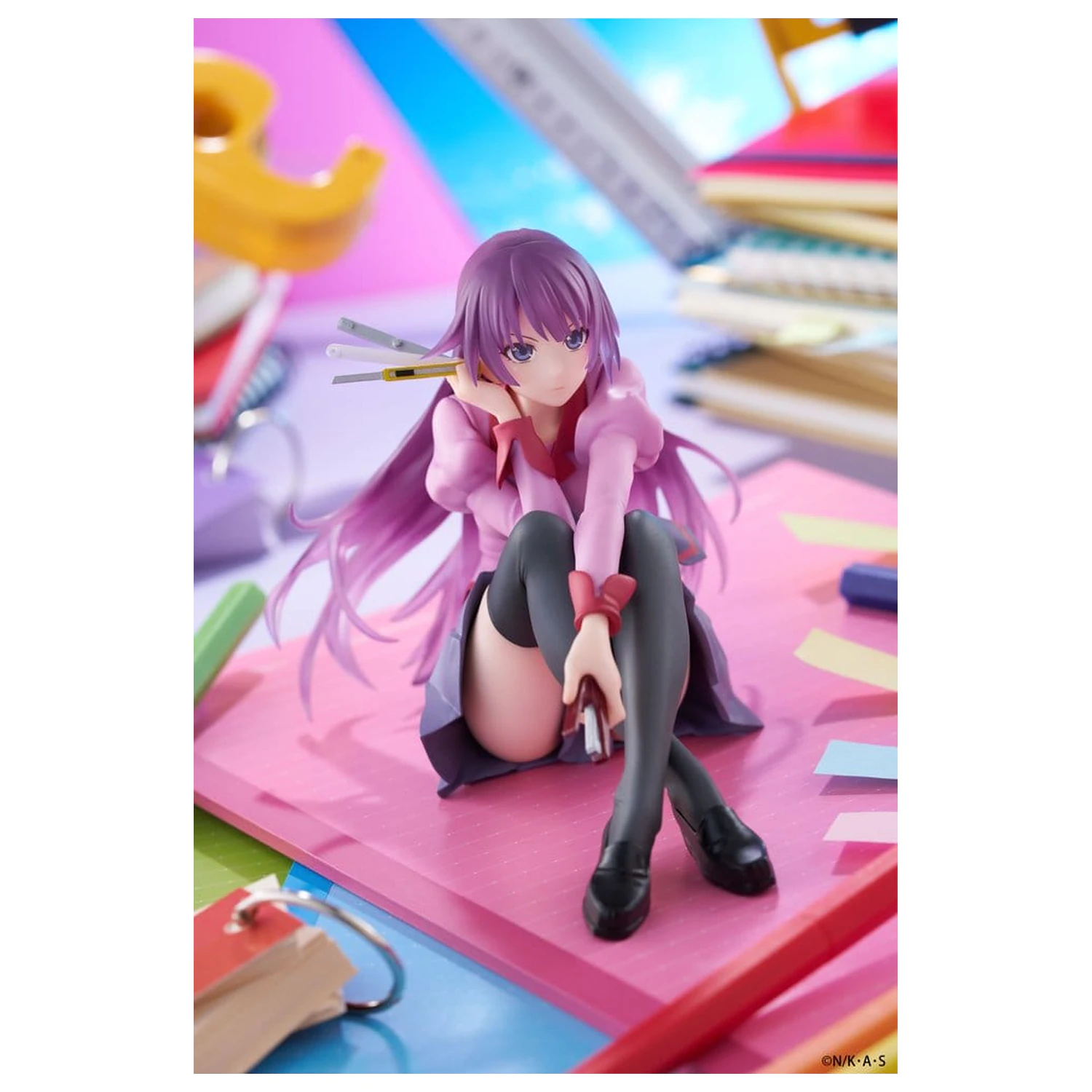 Monogatari PVC Statuie Figurină Drăguță de Birou Hitagi Senjougahara 13 cm poza produsului
