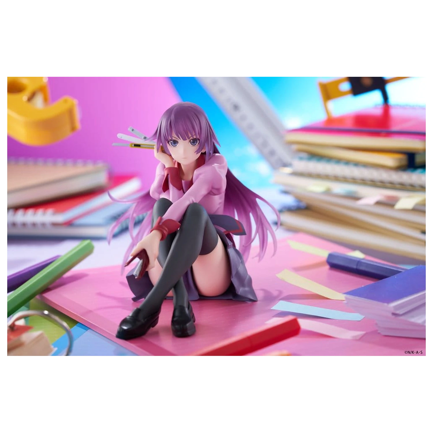 Monogatari PVC Statuie Figurină Drăguță de Birou Hitagi Senjougahara 13 cm poza produsului