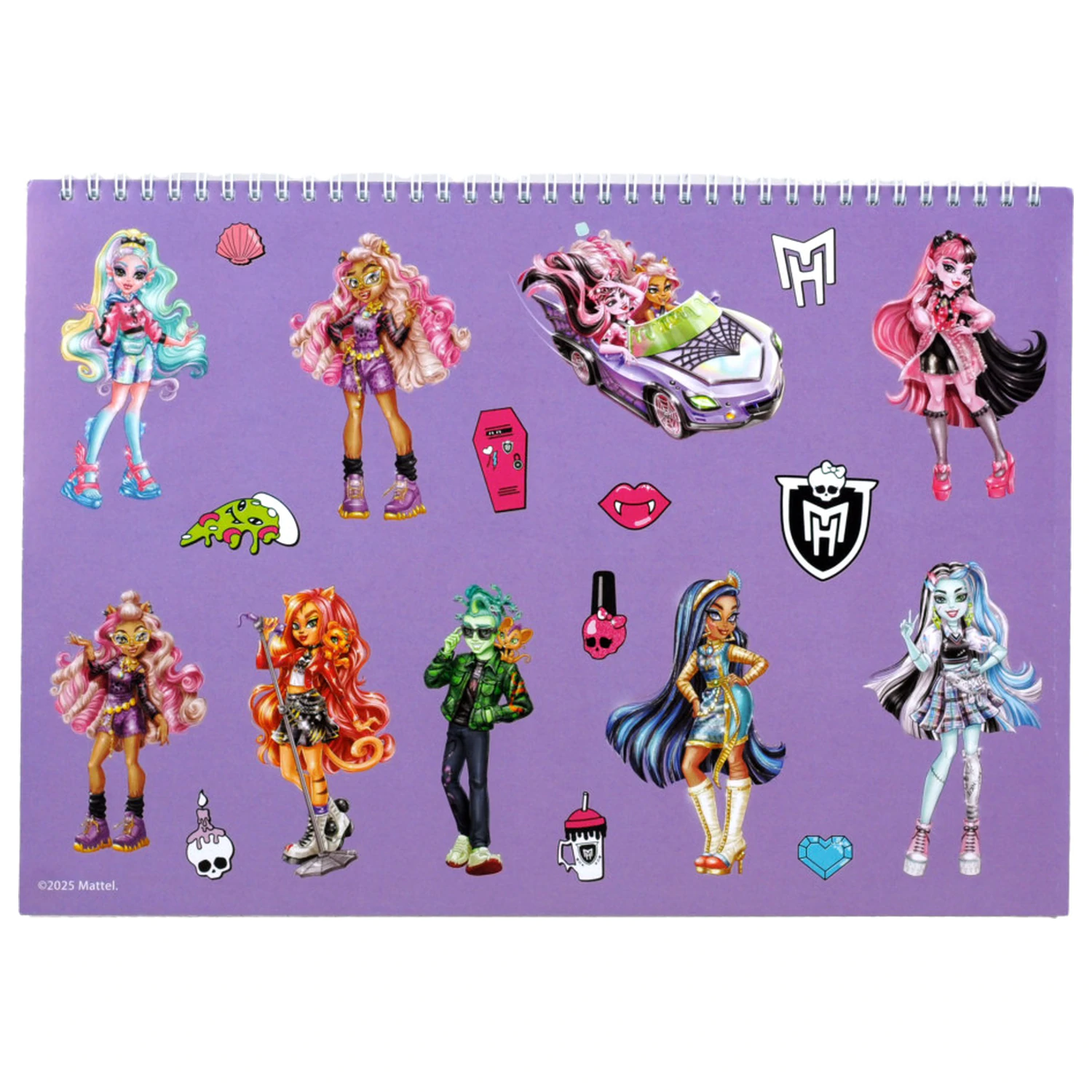 Monster High Crew A4 Bloc de schite spiralat 40 pagini cu autocolante poza produsului