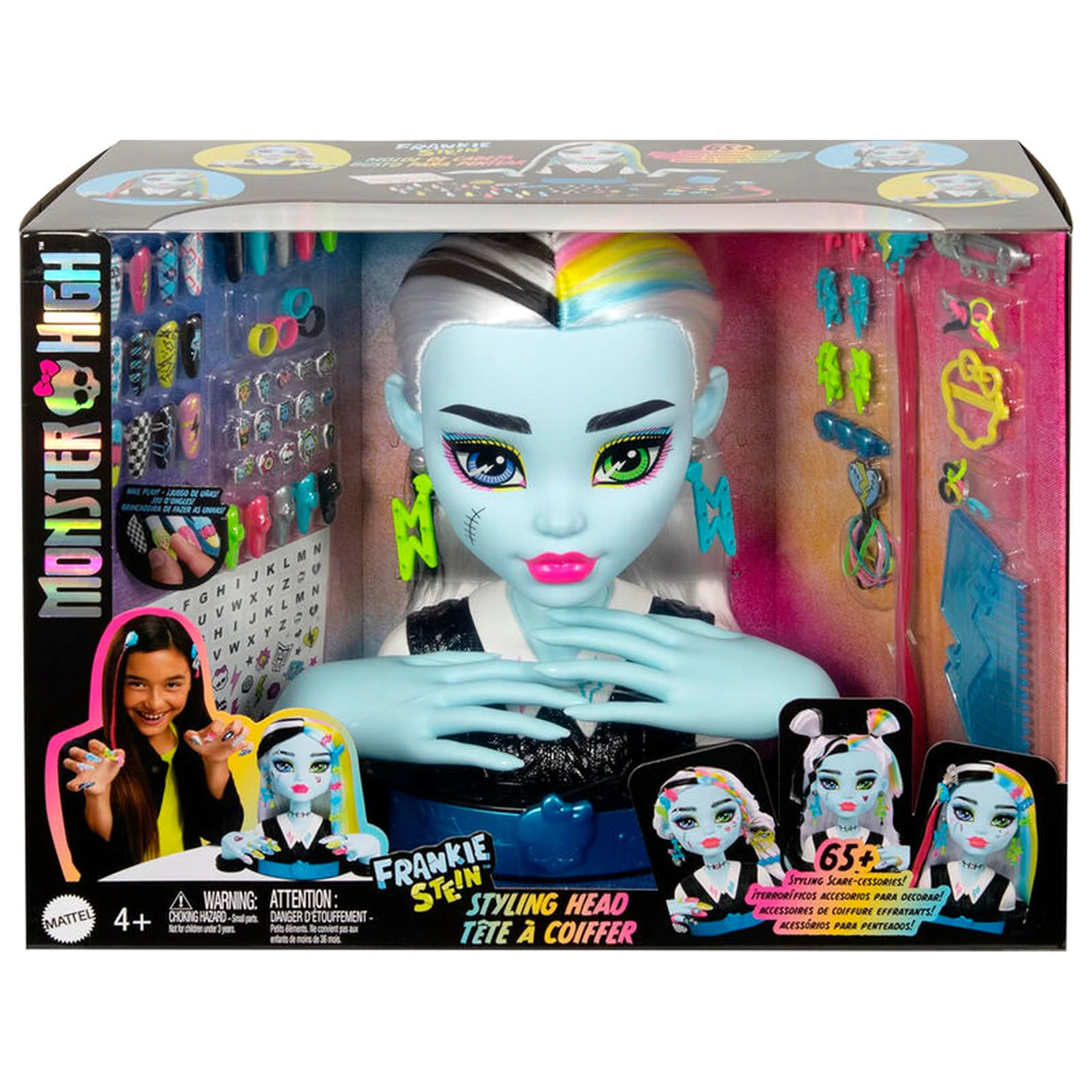 Monster High Frankie Papusa tip cap pentru coafuri poza produsului