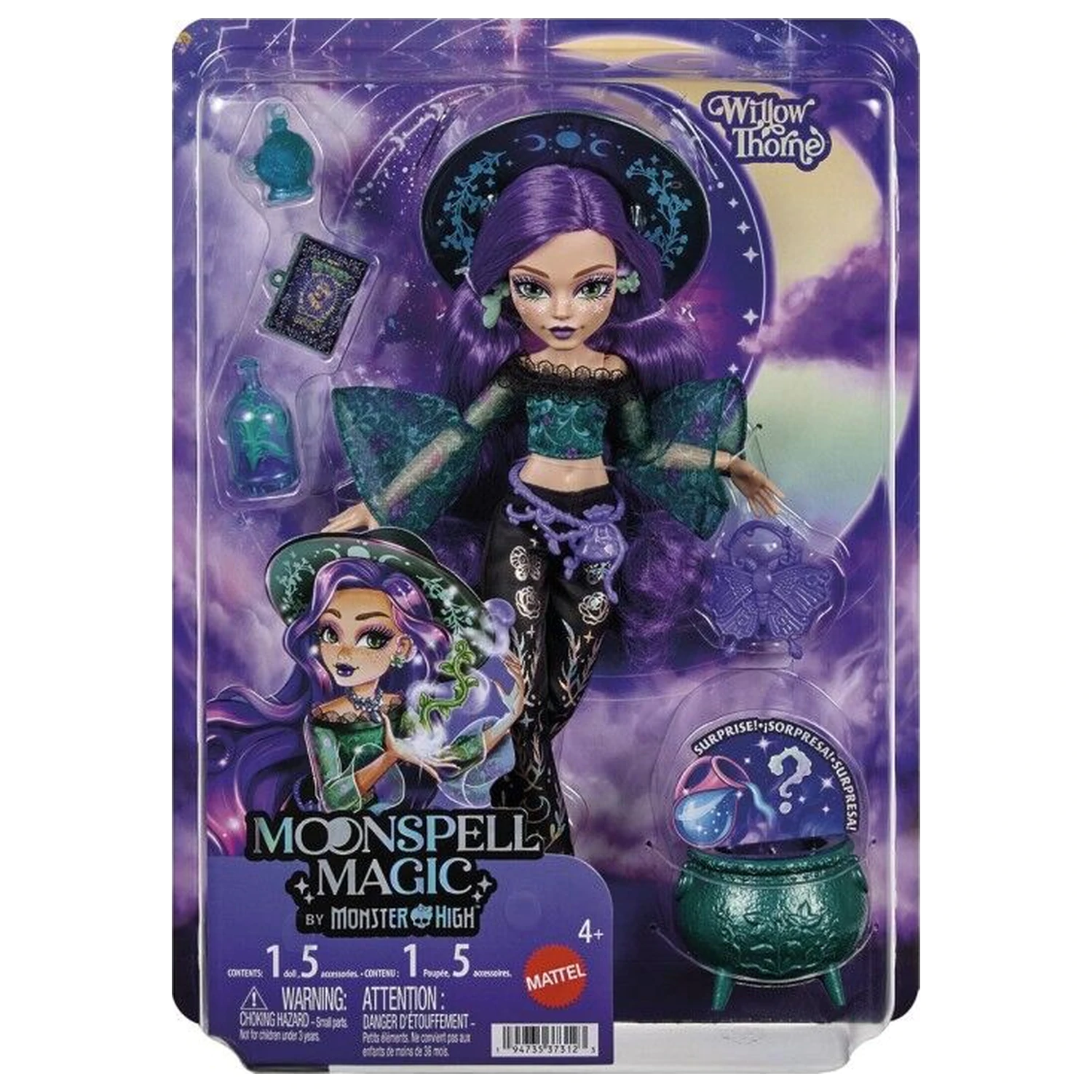 Monster High Moonspell High Willow Natur Papusa poza produsului