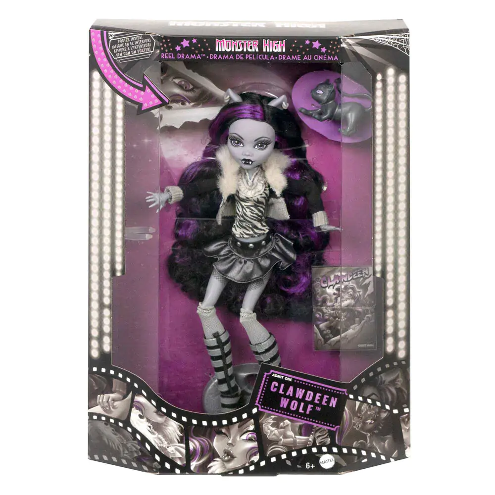 Păpușă Monster High Reel Drama Clawdeen Wolf poza produsului