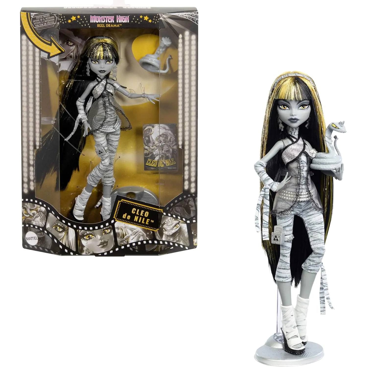 Păpușa Monster High Reel Drama Cleo poza produsului
