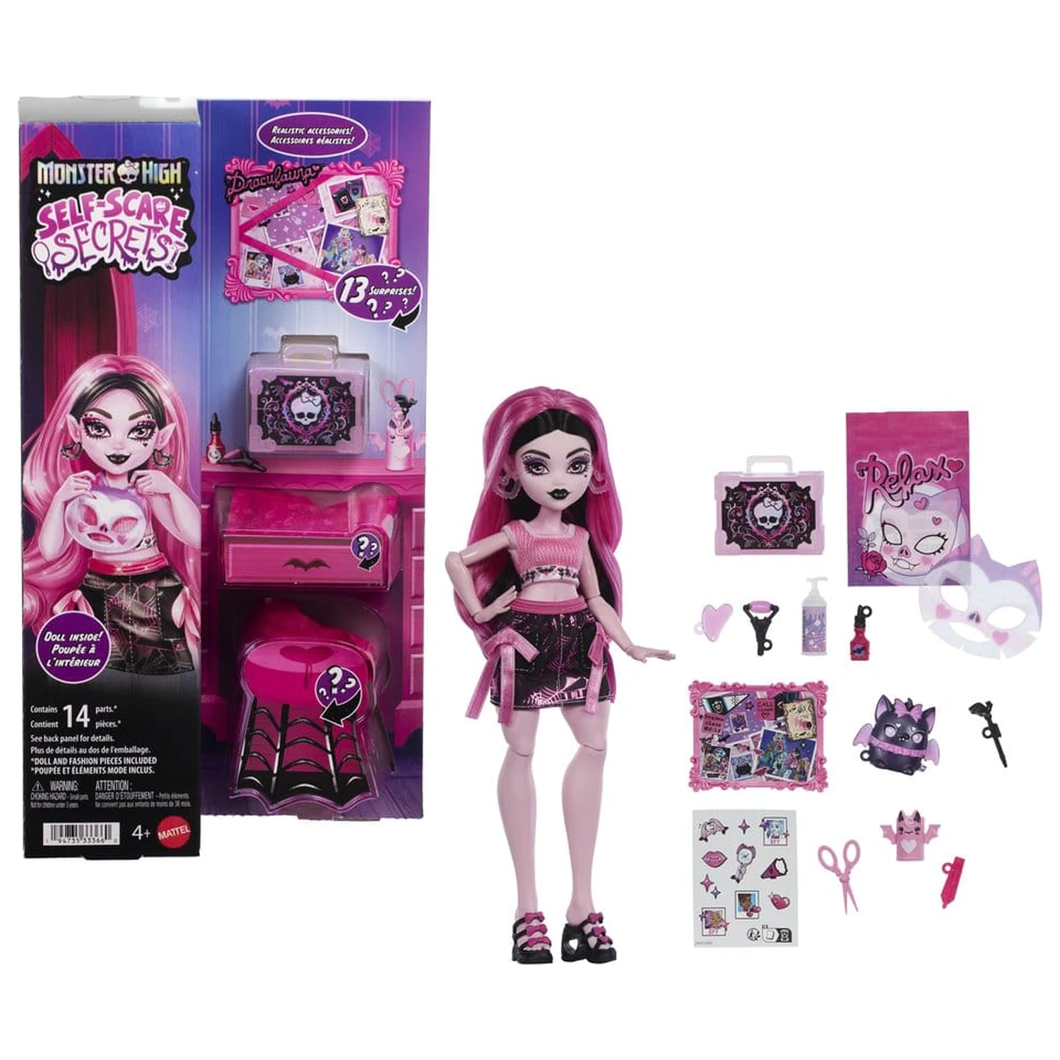 Monster High Papusa Draculaura Secretele Spaimei de Sine poza produsului